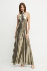 Patrizia Pepe rochie culoarea auriu, maxi, evazată, 2A2857 A501 9BYH-SUD0R7_10Y (2A2857.A501)