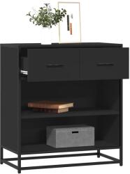 vidaXL Tálalószekrény Fekete 68x35x76 cm Engineered Wood (848984)