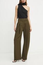 Pinko pantaloni femei, culoarea verde, drept, high waist, 103549 A18E 9BYH-SPD05N_87X