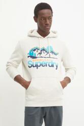 Superdry bluza barbati, culoarea gri, cu glugă, cu imprimeu, M2013708A-43D 9BYH-BLM0JG_09X