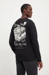 The North Face longsleeve din bumbac L/S Tee Topographic culoarea negru, cu imprimeu, NF0A89DRJK31 9BYH-BUM03C_99X