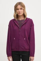 Benetton bluza femei, culoarea violet, cu glugă, neted, 31NB3M06U 9BYH-BLD07P_49X (31NB3M06U)