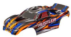 Traxxas каросерия Rustler оранжева (безщипкова)