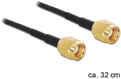 Delock RP-SMA csatlakozódugó > RP-SMA csatlakozódugó adapter, 320 mm (88475)