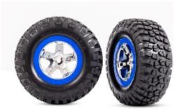 Traxxas колело 2.2/3.0", джанта SCT хромиран/син, гума KM2 (2)