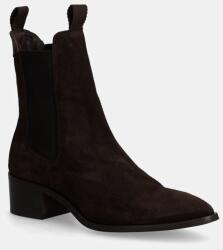 Gant botine din piele intoarsa St Broomly femei, culoarea maro, cu toc drept, 29553802 G464 9BYH-OBD1CO_89X (29553802.G464)