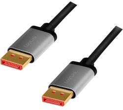 LogiLink DisplayPort cable, DP/M to DP/M, 8K/60 Hz, alu, black/grey, 3 m (CDA0106)