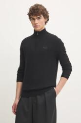 Superdry pulover din amestec de lana barbati, culoarea negru, cu turtleneck, M6110640A-02A 9BYH-SWM095_99X