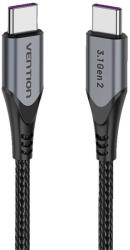 USB-C-USB-C 100W Vention TAHHD 5A 0, 5m USB 3.1 Gen2 4K kábel (szürke) (TAHHD)