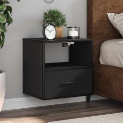 vidaXL 2 db fekete falra szerelhető éjjeliszekrény 40 x 31 x 39, 5 cm (848735)