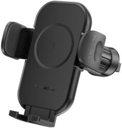 FONENG CP101 autós hűtőrács tartó 15W-os vezeték nélküli töltővel (fekete) (CP101 Air Vent) - mione
