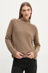 Marc O'Polo pulover de bumbac culoarea maro, cu turtleneck, 409605960009 9BYH-SWD0BZ_88A