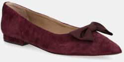 Lauren Ralph Lauren balerini din piele intoarsa Londyn Bow culoarea violet, 802955323001 9BYH-OBD1W7_49X (802955323001.600)