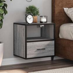 vidaXL 2 db szürke sonoma színű fali éjjeliszekrény 40 x 31 x 39, 5 cm (848741)