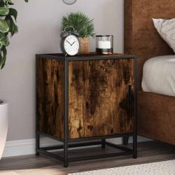 vidaXL éjjeliszekrények 2 db füstölt tölgy 40x31x50 cm Gépi fa és fém (848714)