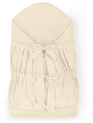 Petite&Mars Megkötős pólya Nurse tömör kókusz betéttel Light Beige 75x75 cm