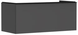 Hansgrohe Xelu Q Konzolos mosdószekrény 1180/550 fiókkal, ráültetett mosdótálakhoz, matt fekete fogantyú/matt szürke gyémánt 54063670 (54063670)