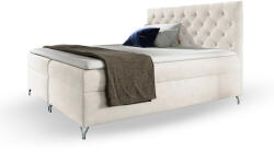 Wilsondo GULIETTE fehér kárpitozott boxspring ágy matracokkal 120x200