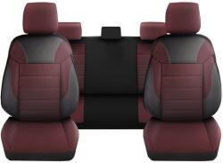 DeluxeBoss Set Huse Scaune Auto pentru Volvo S60 - DeluxeBoss Classico, pentru bancheta rabatabila fractionata, 11 piese, negru rosu