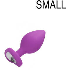 Ouch! Diamond Heart - prémium anális plug, lila színben - szexvital