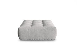 Micadoni Puf Bloom si tapiterie din tesatura structurala, argintiu (MIC_POUF_86_F1_BLOOM5)