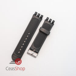  Curea din silicon tip SWATCH 20mm neagra - W9831