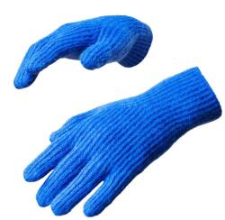 HARAHU Kötött kesztyűk telefonhoz kivágásokkal az ujjaknak - Kék KP35513