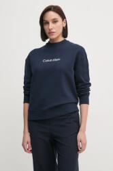 Calvin Klein pamut melegítőfelső sötétkék, női, nyomott mintás - sötétkék M