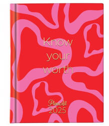 PLANALL Határidőnapló PLANALL Mini A/6 heti keményfedelű aranyozott Good boy 2026 (21565) - papir-bolt