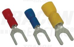 TRACON Villás saru 1, 5mm2 4M/csavar villás-alakú PVC piros réz ónozott TRACON (PV4)