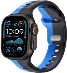 Cubenest Prémium sportóra szíj az Apple Watch-hoz Fekete-Kék (3286)