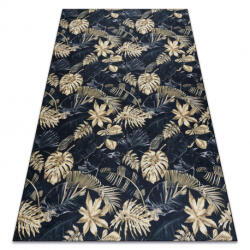 DW Covor negru cu model Monstera Dimensiuni: 80x150 cm Covor