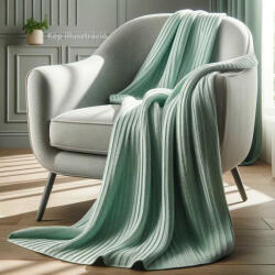  Bordázott Meleg Fleece Takaró menta (bordas-menta145200)