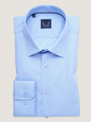 Willsoor Slim fit világoskék férfi ing finom kockás mintával 17763