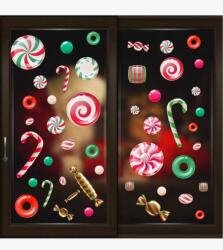 Vanco-Up Karácsonyi öntapadós ablakmatrica, falmatrica, Vanco-Up - Karácsonyi cukorkák