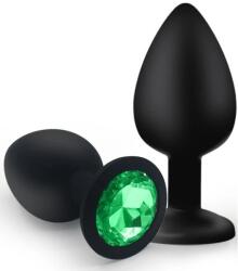 Guilty Toys Dop Anal Silicone Buttplug Large, Negru/Verde Inchis, Guilty Toys