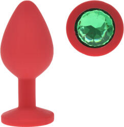 Guilty Toys Dop Anal Silicone Buttplug, Medium, Rosu/Verde, Guilty Toys