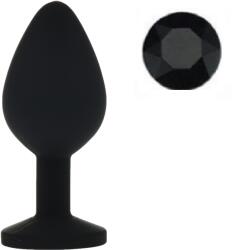Guilty Toys Dop Anal Silicone Buttplug, Medium, Negru/Negru, Guilty Toys