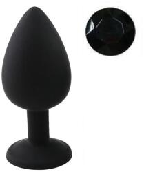 Guilty Toys Dop Anal Silicone Buttplug, Large, Silicon, Negru/Negru, Guilty Toys