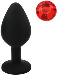 Guilty Toys Dop Anal Silicone Buttplug, Medium, Negru/Rosu, Guilty Toys