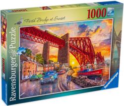 Ravensburger Puzzle Ravensburger din 1000 de piese - Sunset Behind the Bridge (16766) Puzzle
