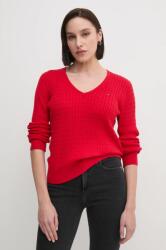 Tommy Hilfiger pamut pulóver könnyű, piros, WW0WW44987 - piros L