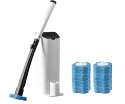 AnMelon Set perii de toaleta de unica folosinta AnMelon cu suport de perete, alb (B08FT3NNVS)