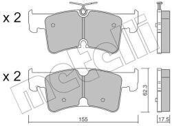 METELLI set placute frana, frana disc METELLI 22-1389-0