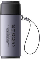 Baseus Lite Series SD/TF memóriakártya olvasó, USB (szürke) - bluedigital