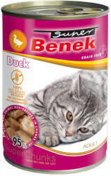 Super Benek 10x415g Super Benek Chunks Kacsa szószban gabonamentes nedves macskatáp