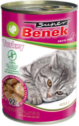 Super Benek 20x145g Super Benek Chunks Pulyka szószban gabonamentes nedves macskatáp
