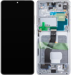 Samsung Piese si componente Display cu Touchscreen Samsung Galaxy S21 Ultra 5G G998, cu Rama, Argintiu, Service Pack GH82-26035B (GH82-26039B) - vexio