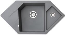 Metalac Diamond Metalac 372996 Gránit Sarok Mosogatótálca - Design, Grafit (372996) - rent-xgranit