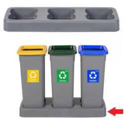 IGOTREND Igotrend, 823002 UH FIT BIN emelvény, 3 × 20 l - szürke